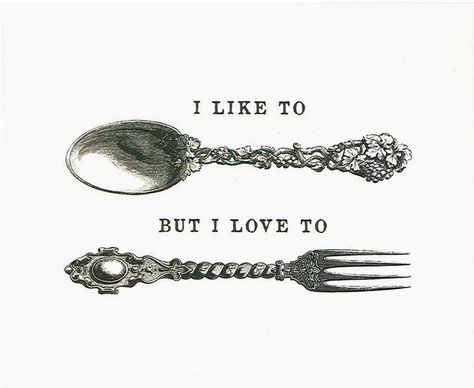 Spoon Quotes Funny, Spoon And Fork Tattoo, Fork Tattoos Meaning, Fork Tattoo, Spoon Tattoo, Food Illust, Big Spoon, Spoon Art, Small Spoon