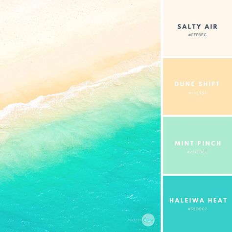 Sun Smoothie by @canva Aesthetic Colour Palette, Aesthetic Colour, Beach Color Palettes, Tropical Aesthetic, Beachy Colors, Hex Color Palette, Color Schemes Colour Palettes, Coastal Colors, Pastel Colour Palette