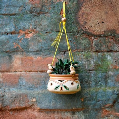 Dry Clay Ideas, Air Dry Clay Ideas, Foam Insulation Board, Terra Cotta Clay Pots, Garden Idea, Hanging Pots, Clay Ideas, Dry Clay, Terracotta Pots