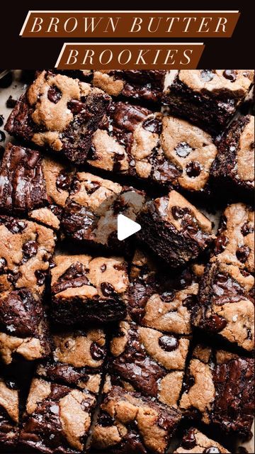 Stephanie Simmons on Instagram: "NEW! Brown Butter Brookies 🥳 Rich, fudgy brown butter brownies & chewy chocolate chip cookies bake to fudgy perfection in these super easy brookies - and layering them the right way ensures everything bakes evenly without being dry! 

Googl “blue bowl brookies” or tap the 🔗 in my profile @bluebowlrecipes for the recipe — https://bluebowlrecipes.com/brown-butter-brookies/

#brookie #chocolatelove #bakingfun #dessertgram #brownies #chocolatechipcookies" Easy Brookies, Brown Butter Brownies, Brownies Chewy, Stephanie Simmons, Blondie Dessert, Butter Brownies, Cookie Bar, Chewy Chocolate Chip, Chewy Chocolate Chip Cookies