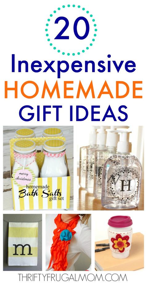 I love these easy inexpensive homemade gift ideas! They're great simple DIY gifts and perfect for Christmas, birthdays or any occasion! #thriftyfrugalmom #giftideas #homemadegifts #DIYgifts Bless You Jars Diy, Cheap Presents, Diy Gifts For Christmas, Homemade Gift Ideas, Easy Homemade Gifts, Frugal Christmas, Presents Ideas, Frugal Mom, Cheap Crafts