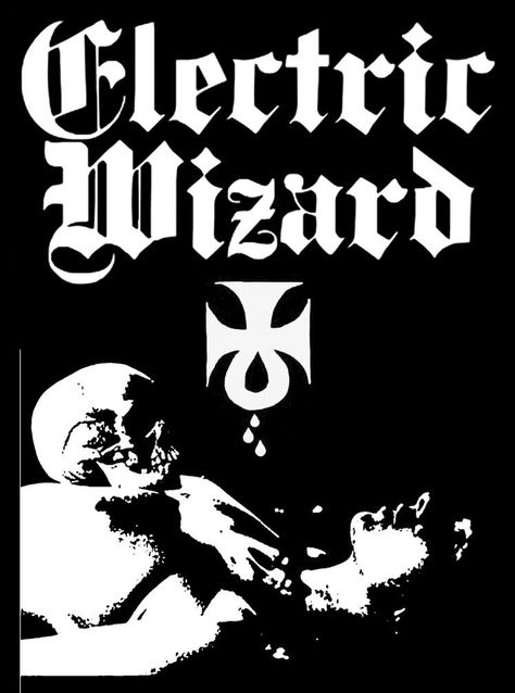 Electric Wizard Poster, Punk Bands Posters, Punk Logo, Electric Wizard, Doom Metal Bands, Rock Poster Art, Black Mass, Cry Of Fear, Doom Metal