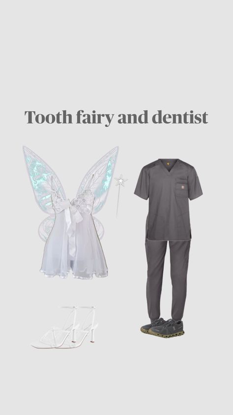 Halloween Costume Inspo!! #halloween #halloweencostume #costumeinspo #fallactivities #falloutfit #halloweeninspo #nonbasiccostume #couplescostume #toothfairy #dentist Toothfairy Dentist Costume, Dentist Costume, Costume Inspo, Halloween Inspo, Autumn Activities, Tooth Fairy, Halloween Costume, Halloween Costumes, Fall Outfits