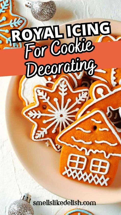 Royal icing for cookie decorating is the secret weapon of cake 
decorators and cookie artists everywhere. This simple yet versatile 
icing creates a smooth, hard finish that's perfect for piping intricate 
details, lettering, and floodwork designs on cookies and cakes. Best Icing For Cookie Decorating, Royal Icing Recipe Piping, Decorator Icing For Cookies, Caramel Royal Icing Recipe, Cookie Piping Icing, Professional Cookie Decorating, Royal Icing For Cakes, How To Decorate Cookies With Royal Icing, Piping Icing Recipe