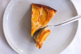 Cornmeal Peach Whiskey Cake Recipe on Food52, a recipe on Food52 Whiskey Cake Recipe, Fruit Whipped Cream, Cornmeal Bread, Coffee And Pastry, Cornmeal Cake, Brown Sugar Peaches, Peach Whiskey, Whiskey Cake, Fruity Cake