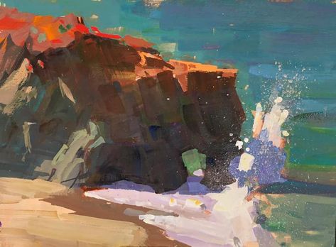 Glorious Gouache, Couler Pallets, Gouache Landscapes, Casein Painting, Paint Sketches, Mike Hernandez, Gouache Inspiration, Artist Reference, Art Gouache