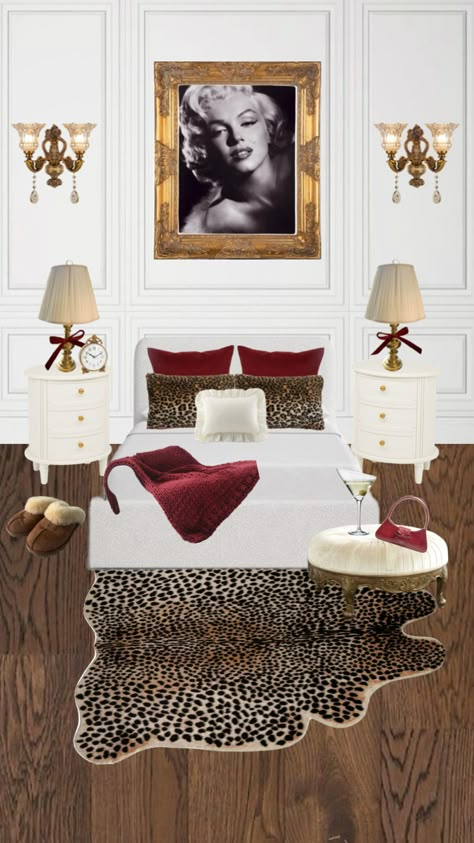 #roominspo #roomdecor #femmefatale #leopardprint #coquette Leopard Print Room, Cheetah Room Decor, Leopard Bedroom Decor, Leopard Home Decor, Studio Apartment Living, Cool Room Decor, Dream Apartment Decor, Pink Living Room, Room Inspiration Bedroom