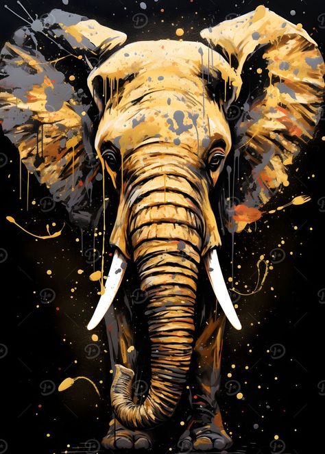 African Animals Photography, Elephant Painting Canvas, Chris Nolan, Makeup Artist Logo Design, Bald Eagle Art, Golden Elephant, Texture Painting Techniques, Elephant Artwork, Elephant Pictures