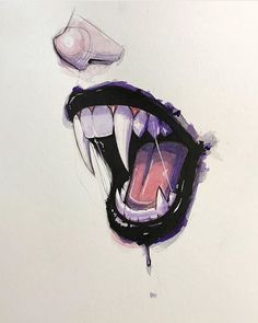 Teeth Illustration, Vampire Tattoo, Teeth Drawing, Vampire Drawings, Gothic Drawings, Mouth Drawing, Tattoo Flash Sheet, Drawing Examples, Vampire Art