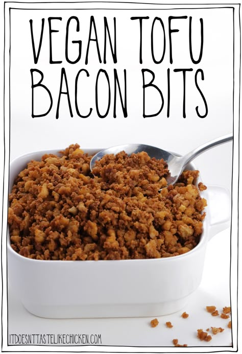 Vegan Tofu Bacon, Best Roasted Vegetables, Tofu Bacon, Vegan Bacon Bits, Vegan Tofu Recipes, Vegan Meat Substitutes, Thanksgiving Vegetables, Tofu Recipes Vegan, Tofu Vegan