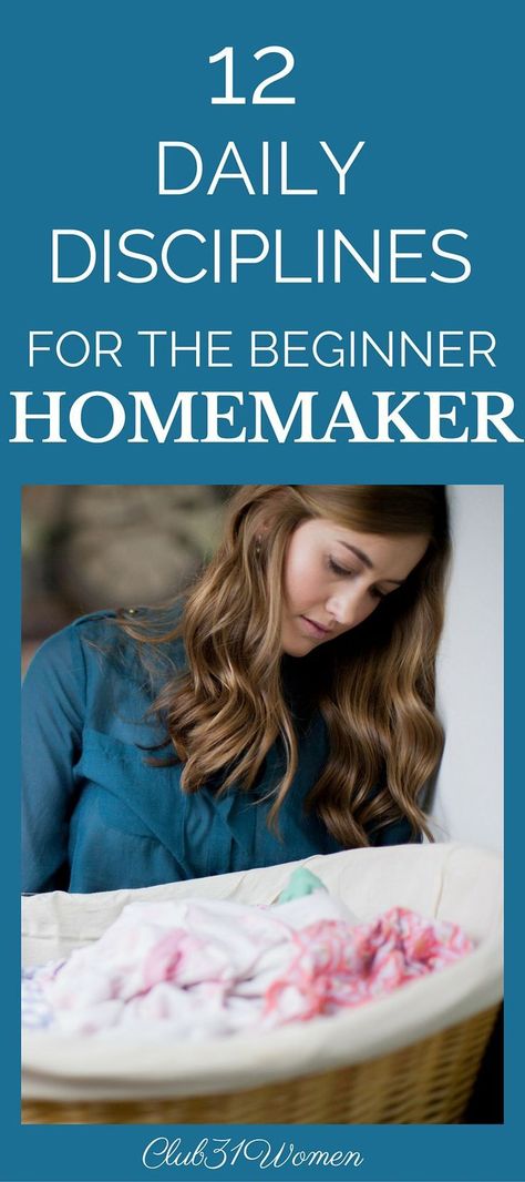 Whether you're a new homemaker - or simply looking for a "refresher course"- this inspiring article is for you! Concise, helpful, step-by-step instructions. ~ from Club31Women Beginner Homemaker, Intentional Homemaking, Cleaning Basics, Living Purposefully, Tidying Tips, Modern Homemaking, Homemaker Schedule, Happy Homemaking, Christian Homemaking