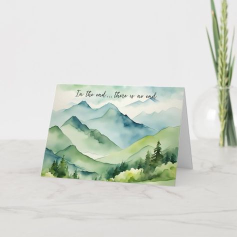 Watercolor Mountains Sympathy Card Watercolour Sympathy Cards, Watercolor Sympathy Cards, Handmade Sympathy Cards, Sympathy Cards Handmade, Watercolor Mountains, Shop Watercolor, Sympathy Card, Card Making Techniques, Christmas Cards Handmade