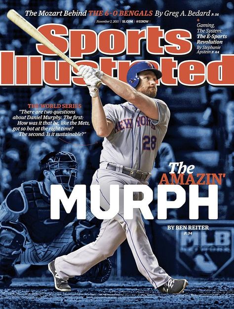 Daniel Murphy Photograph - The Amazin Murph 2015 World Series Preview Issue Sports Illustrated Cover by Sports Illustrated Emotional Storytelling, Lets Go Mets, Winning Photography, Sports Illustrated Covers, Mets Baseball, Illustrated Magazine, Award Winning Photography, Ny Mets, Rugby World Cup