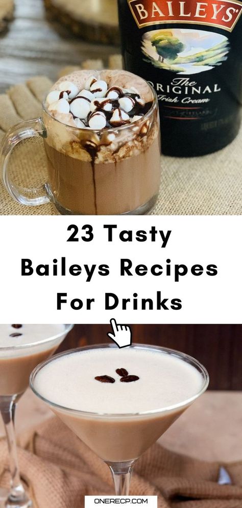 Indulge in 23 tasty Baileys drink recipes that are perfect for any occasion! Visit our site for creamy, delicious cocktails that everyone will enjoy. Baileys And Butterscotch Recipes Drinks, How To Make Baileys, Coctails Recipes Baileys, Baileys Colada Recipe, Bbc Drink Recipe, Six And Twenty Carolina Cream Drink Recipes, Best Baileys Drinks, Baileys Mixed Drinks, Baileys Irish Cream Recipes Drinks