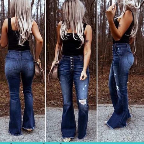 Love The Look!! Now In Stock!! Please Correlate Size To Pics Above Country Music Outfits, Country Concert Outfits, Flair Jeans, Cute Country Outfits, Stretch Denim Pants, Western Style Outfits, Country Concert Outfit, Western Outfits Women, Moda Jeans