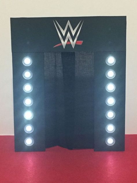 Image result for wrestling entrance stage Wrestling Room Ideas, Rainbow Balloon Decorations, Diy Wwe, Wrestling Room, Wwe Entrance, Wrestling Birthday Parties, Wrestling Birthday, Wrestling Party, Wwe Birthday Party