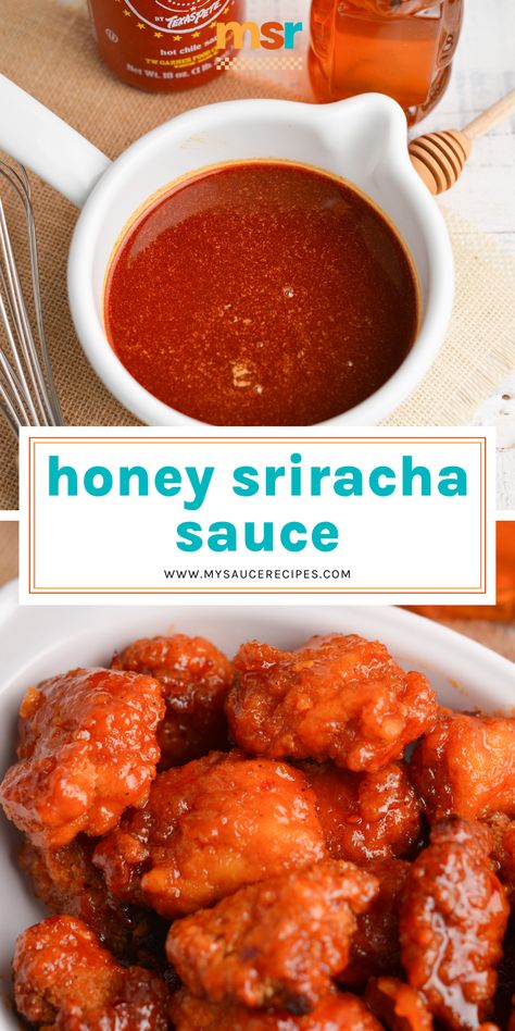 Honey Sriracha Sauce Recipes, Honey Sarachi Sauce, Maple Sriracha Sauce Recipe, Honey Siracusa Sauce, Sriracha Wing Sauce, Sriracha Honey Sauce, 9x13 Meals, Sriracha Dipping Sauce, Sriracha Sauce Recipe