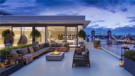 Penthouse Architecture, Penthouse Garden, Penthouse Ideas, Penthouse Terrace, Penthouse Luxury, Riverside Apartment, Penthouse Design, Penthouse Living, Rooftop Design