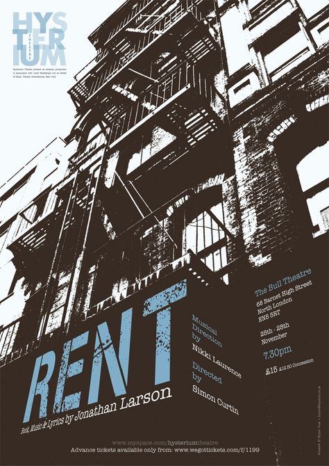 Rent Rent Poster Musical, Musical Theatre Posters Vintage, Rent The Musical Aesthetic, Rent Wallpaper, Rent Aesthetic, Rent Musical Poster, Rent Poster, Rent The Musical, Broadway Poster