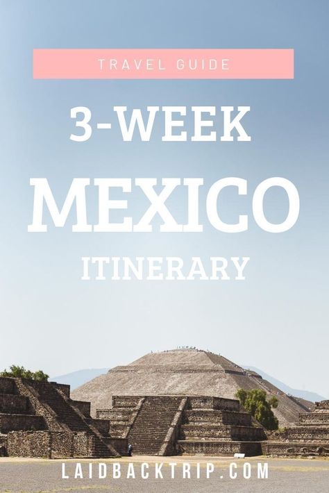 Backpacking around Mexico and want to see more than hotel resorts? Read our ultimate three weeks Mexico itinerary, which will take you from Mexico City to the Yucatan Peninsula via an endless number of colonial cities, Mayan ruins and beautiful scenery to the world's famous beaches. Get inspired by our perfect 3-week Mexico itinerary and plan a trip of your lifetime. | #mexicotravel #mexicoitinerary #mexicoitinerary3weeks Mexico Itinerary, Tulum Ruins, Mexico Travel Guides, Mexico Culture, Central America Travel, Mexico Destinations, Famous Beaches, One Day Trip, Plan A Trip