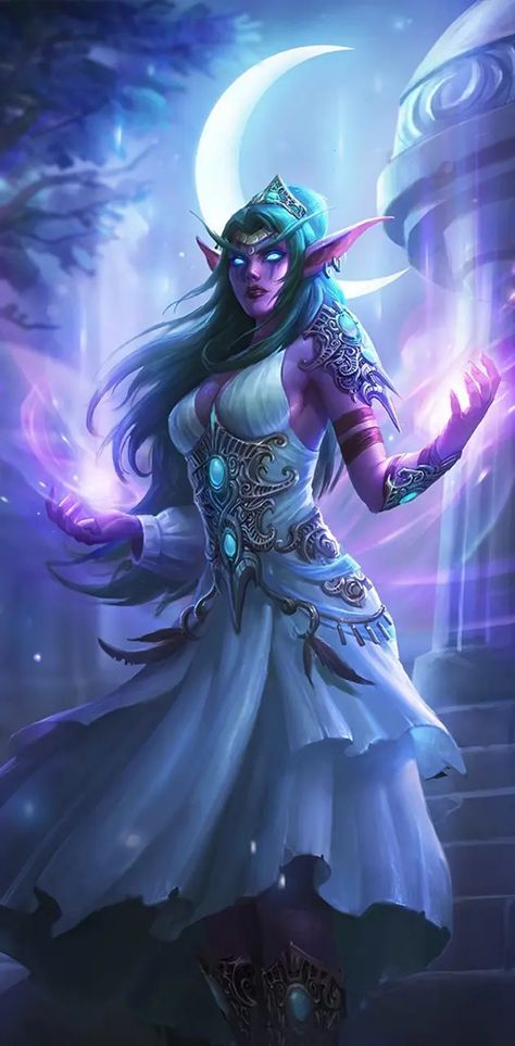 Download Tyrande Whisperwind wallpaper by huseyinseyhann on ZEDGE™ now. Browse millions of popular free and premium wallpapers and ringtones on ZEDGE™ and personalize your phone to suit you. Browse now! | 90fc Warcraft Heroes, Tyrande Whisperwind, World Of Warcraft Characters, Warcraft Characters, Warcraft Art, Night Elf, Heroes Of The Storm, Mobile Smartphone, Dark Elf