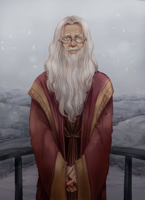 Art by @bluecrownedbird on Insta Albus Dumbledore Fanart, Albus Dumbledore Art, Dumbledore Fanart, Happy Otter, Hp Fanart, Harry Potter Dumbledore, Harry Potter Art Drawings, Hp Harry Potter, Modern Magic