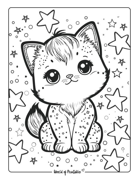 Cat Coloring Pages - World of Printables Cat Coloring Pages Free Printable, Thanksgiving Coloring Book, Cat Coloring Pages, Space Coloring Pages, Cat Coloring, Kids Coloring Pages, Love Coloring Pages, Unicorn Coloring, Kitty Coloring