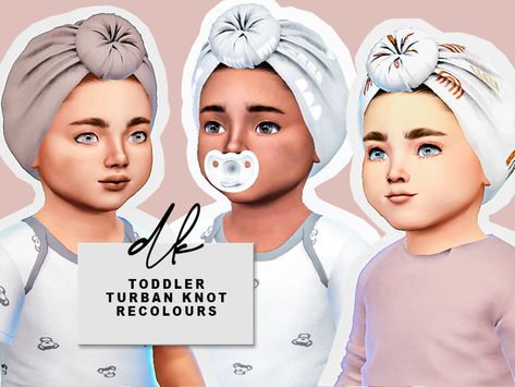 Toddler Turban Knot Recolours | DK-Sims on Patreon The Sims 4 Toddler, Toddler Cc Sims 4, Sims 4 Toddler Clothes, Sims Baby, Die Sims 4, Sims 4 Cc Kids Clothing, The Sims 4 Pc, Colour Swatches, Sims 4 Children