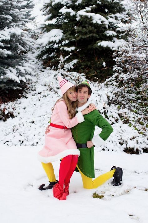 Halloween: Costumes for Couples Buddy The Elf Costume, Diy Halloween Couples, Elf Costumes, Costumes Couples, Holloween Costume, Hallowen Costume, Cute Couple Halloween Costumes, Santa's Workshop, Elf Costume