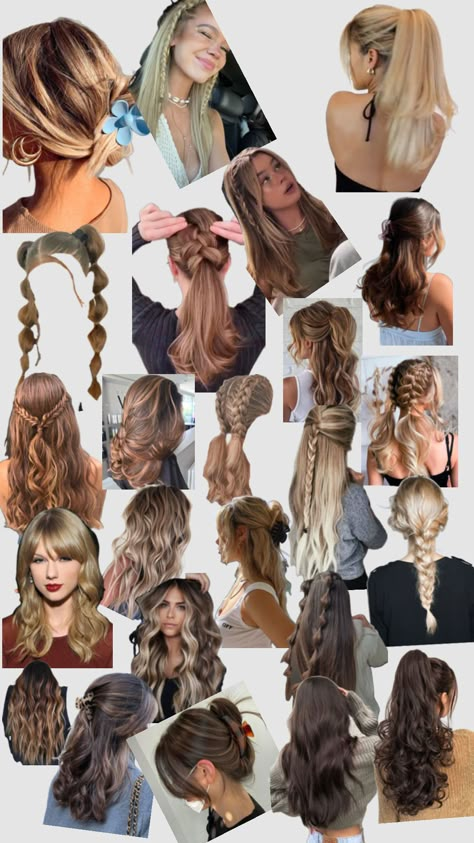 Hairstyles For Concerts Long Hair, Hairstyles Teenage Girl, Country Hairstyles Cowgirls Hair, Cute Summer Hairstyles For Teens, Attractive Hairstyles For Women, Complex Hairstyles, Country Hairstyles, Casual Hairstyles For Long Hair, Heat Free Hairstyles