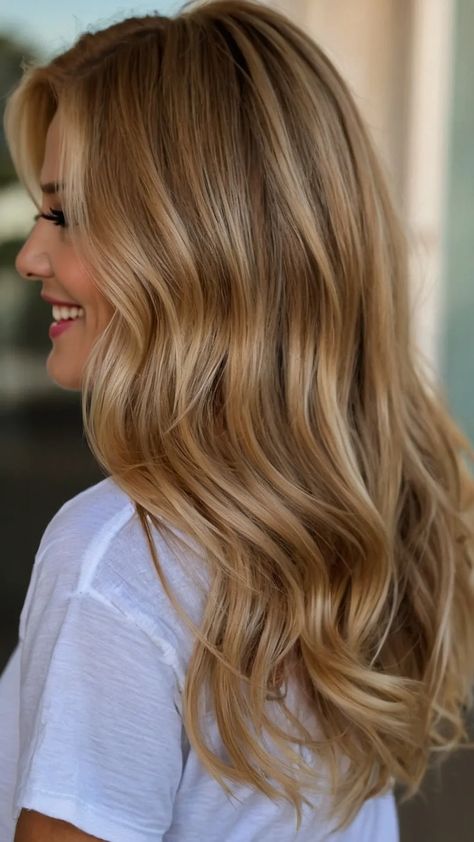 Dive Into Light: 13 Honey Blonde Hair Inspirations for All - Inspire Inlet Golden Beachy Blonde Hair, Blond For Fall, Honey Blonde Highlights On Dirty Blonde, Dark Blonde Hair With Golden Highlights, Warm Blonde Highlights On Dark Hair, Honey Gold Highlights, Honey Dirty Blonde Hair, Warm Blonde Balayage Honey, Natural Golden Blonde Hair