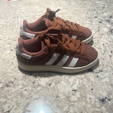 Never Worn Eu 35 1/2 Brown Adidas Campus, Adidas Campus 00, Campus 00, Adidas Brown, Brown Adidas, Adidas Campus, Shoes Adidas, Cute Shoes, Adidas Shoes