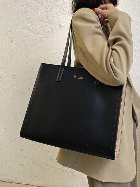 Luxury Office Bags, Office Bag Aesthetic, Black Work Bags For Women, Uni Tote Bag Aesthetic, Black Work Bag, College Tote Bag Aesthetic, Office Tote Bags For Women, Bags For University For Women, Office Bags For Women To Work