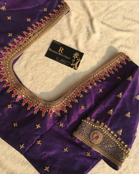 Simple Maggam Work Blouse, Exclusive Blouse Designs, Blouse Design Aari Work, Simple Maggam Work, Pink Blouse Designs, Silk Saree Blouse Designs Patterns, Lace Blouse Design, Blouse Maggam Work, Maggam Blouse