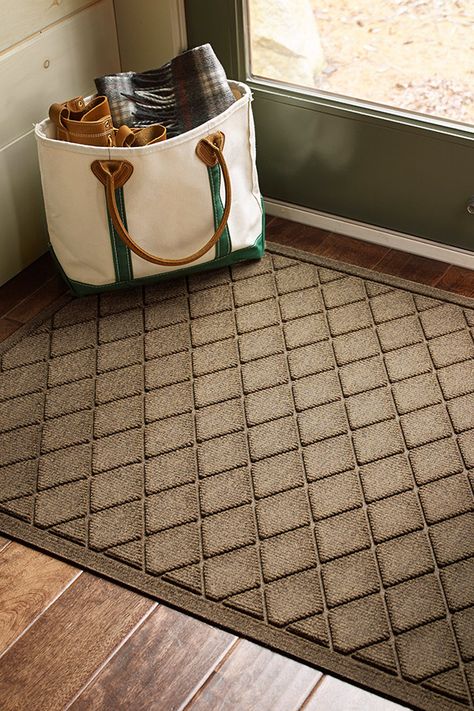 Keep dirt, water, mud and muck outside where they belong. Our superdurable, American-made rugs are designed to stand up to years of foot traffic – and they'll look great while they do it. L.L.Bean Waterhog Mats. Entryway Mat Indoor, Waterhog Mat, Inside Door Mat, Front Door Mat Indoor, Door Mat Entryway, Apartment Entrance, Indoor Mats, Mudroom Decor, Entry Mats