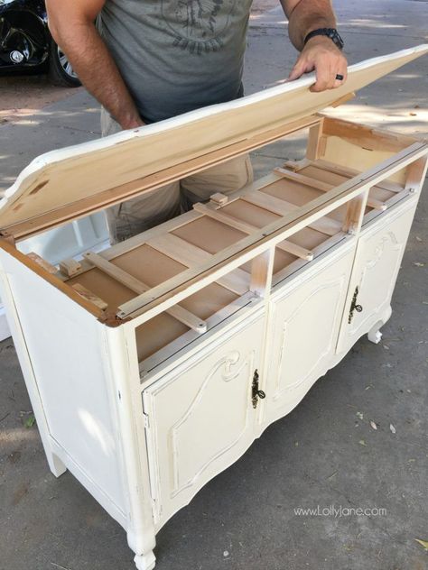 How To Make A Vanity Out Of A Dresser, Dresser Turned Vanity, Bathroom Dresser Vanity, Large Guest Bathroom Ideas, Dresser Turned Into Bathroom Vanity, Dresser Into Vanity, Vanity Top Ideas, Dresser To Vanity, Fun Dresser