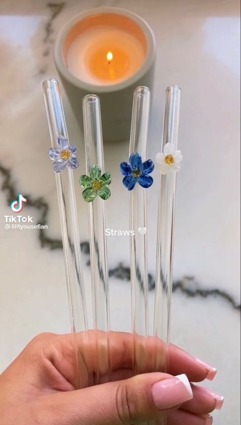 Amazon.com: Glass Straws with Design | Colorful Shatter Resistant Bend , 8.2'' X 8mm with Cleaning Brush | WE ARE FROM THE PACIFIC NORTHWEST THIRD PARTY SELLERS ARE NOT AUTHORIZED1 : Home & Kitchen First Apartment Essentials, Reusable Straws, Computer Gifts, Tea Juice, Cleaning Brushes, Drink Straw, Cute Bedroom Decor, Glass Straws, Coffee Routine