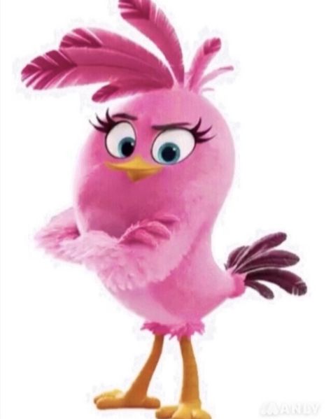 Angry Birds Stella, Bird Character, Hailee Steinfeld Style, Cartoon Bird, Bird Girl, Angry Bird, Pink Bird, Angry Birds, Olaf The Snowman