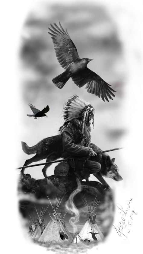 Native Tattoo Design, American Tattoo Sleeve, Tattoos Native American, Native American Warrior Tattoos, Red Indian Tattoo, Indian Chief Tattoo, Native Indian Tattoos, American Nature, Native American Tattoo Designs