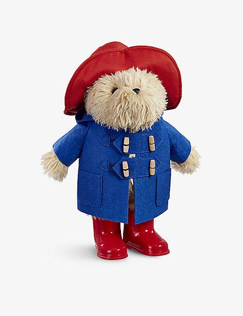 Paddington Bear Toy, Boots Embroidered, Duffel Coat, The Gruffalo, Embroidered Face, Paddington Bear, Wellington Boot, Wellington Boots, Duffle Coat