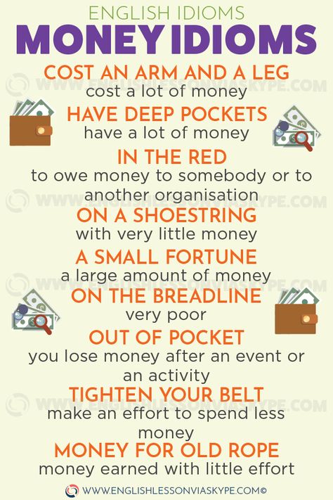 Idioms In English With Meaning, Money Vocabulary English, Ielts Idioms, Money Vocabulary, English Phrases Idioms, Idioms And Phrases, Essay Writing Skills, Phrasal Verbs, English Vocab