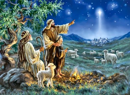 Shepherds Afield F - sheep, beautiful, artwork, painting, art, shepherds, illustration, wide screen Christmas Shepherds, Shepherds Christmas, Christmas Nativity Images, Nativity Scene Pictures, Images Victoriennes, Jesus In The Manger, Dona Gelsinger, Swaddling Clothes, Christmas Manger