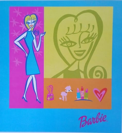 2000s Barbie Aesthetic, 2000s Illustration, 2000 Drawing, Early 2000s Barbie, Diva Aesthetic, Barbie Merch, 2000s Barbie, Barbies Pics, Barbie 2000