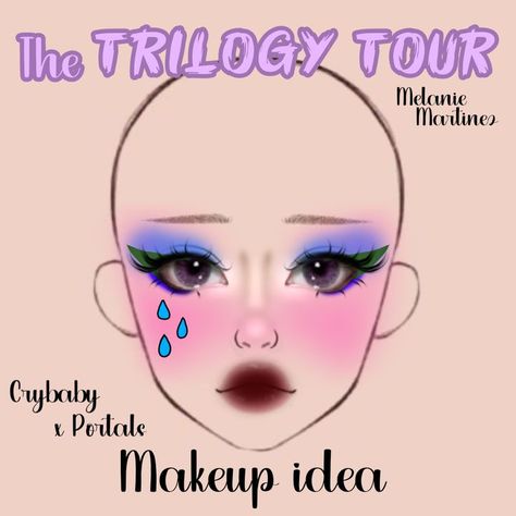 Makeup Melanie Martinez Cry Baby, Melanie Martinez Trilogy Tour Makeup Ideas, Melanie Martinez Trilogy Tour Makeup, Melanie Martinez Makeup Ideas, Trilogy Tour Makeup Ideas, Melanie Martinez Concert Makeup, Trilogy Tour Makeup, Melanie Martinez Makeup Inspiration, Melanie Martinez Makeup Looks