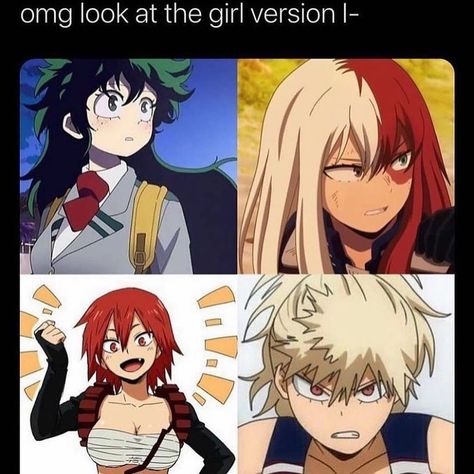 Genderbent Mha, Genderbend Mha, Mha Genderbend, My Hero Academia Genderbend, Bnha Genderbend, Mha Meme, Cursed Things, Gender Bend, My Hero Academia Cosplay