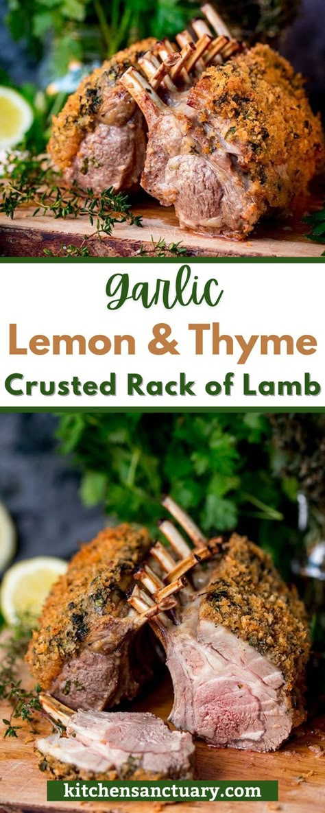 Greek Rack Of Lamb, Easy Rack Of Lamb Recipes, Rack Of Lamb Recipes Oven Easy, Rack Of Lamb Recipes Oven, Saute Potatoes, Rack Of Lamb Recipes, Easter Lamb Recipe, Lamb Recipes Oven, Herb Crusted Rack Of Lamb