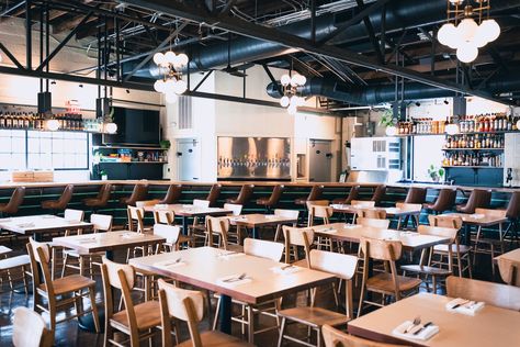 Check out Nashville's Mop/Broom Mess Hall Germantown Nashville, Nashville Eats, Hall Architecture, Mess Hall, Restaurant Seating, Barn Workshop, Architecture Design Sketch, Homeless Shelter, Family Cooking