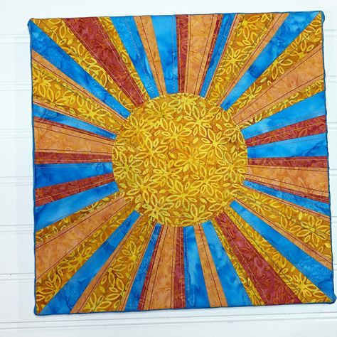 Paper Piecing Beach Sunset Quilt Block, Paper Pieced Boat Pattern, Sunshine Quilt Block, New York Beauty Quilt Pattern Free Paper Piecing, Paper Pieced Sun Pattern, Storm At Sea Quilt, Sea Quilt, String Quilts, Quilt Block Pattern