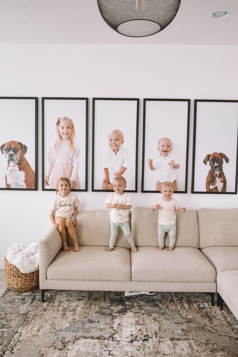 Family Portraits On Wall, Easter Diy Pictures Baby, Easter Craft With Kids Picture, Kid Portraits On Wall, Easter Bunny Pictures With Kids, Kids Art Display Wall, Bunny Pictures For Nursery, Kids Easter Outfits, Easter Onesie