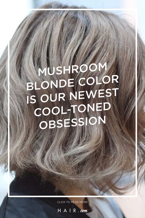 Blonde With Mushroom Brown Lowlights, Low Maintenance Mushroom Blonde, Mink Tones Hair, Blonde To Mushroom Brown Hair, Mushroom Color Hair With Highlights, Dark Blonde Hair Going Grey, Hair Color Blonde Ash, Ash Taupe Hair Color, Cool Mushroom Blonde Hair